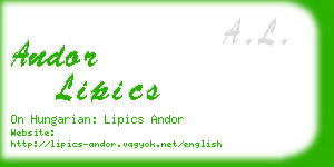 andor lipics business card